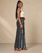 INDIGO WIDE-LEG PANTS (L)