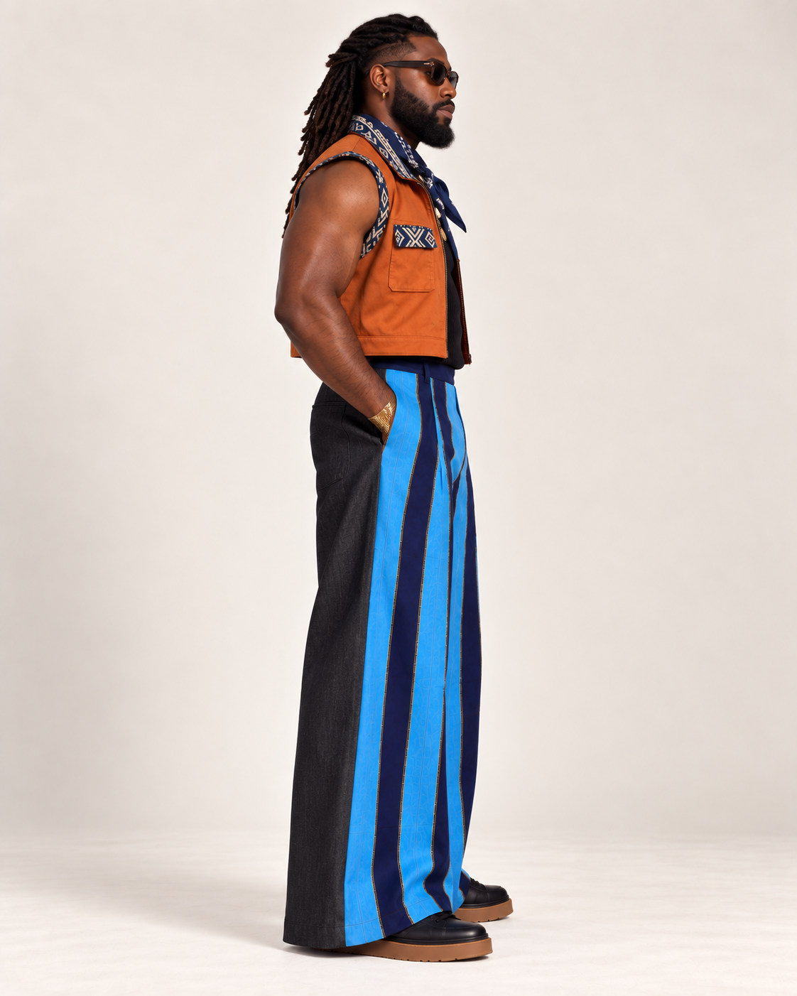 ASO OKE WIDE-LEG PANTS (L)