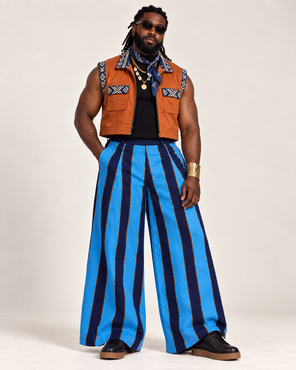 ASO OKE WIDE-LEG PANTS (L)