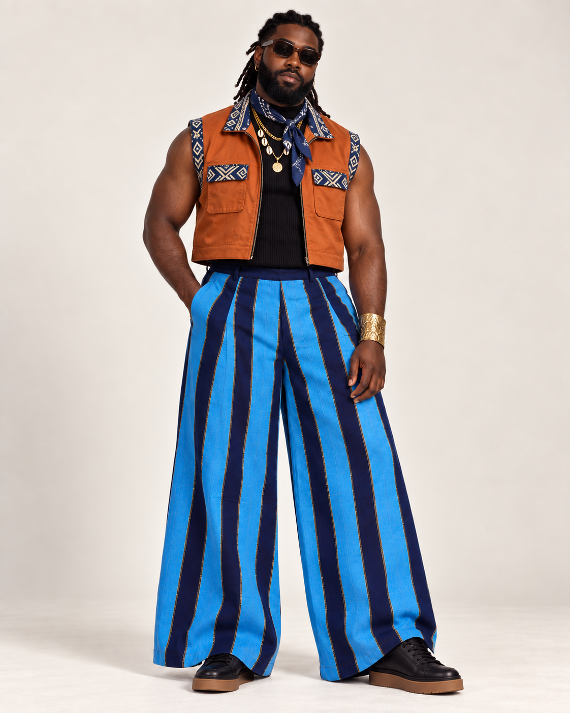 ASO OKE WIDE-LEG PANTS (L)