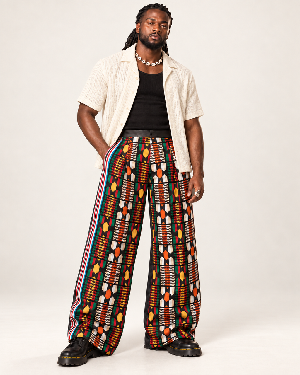 AKWETE WIDE-LEG PANTS (L)