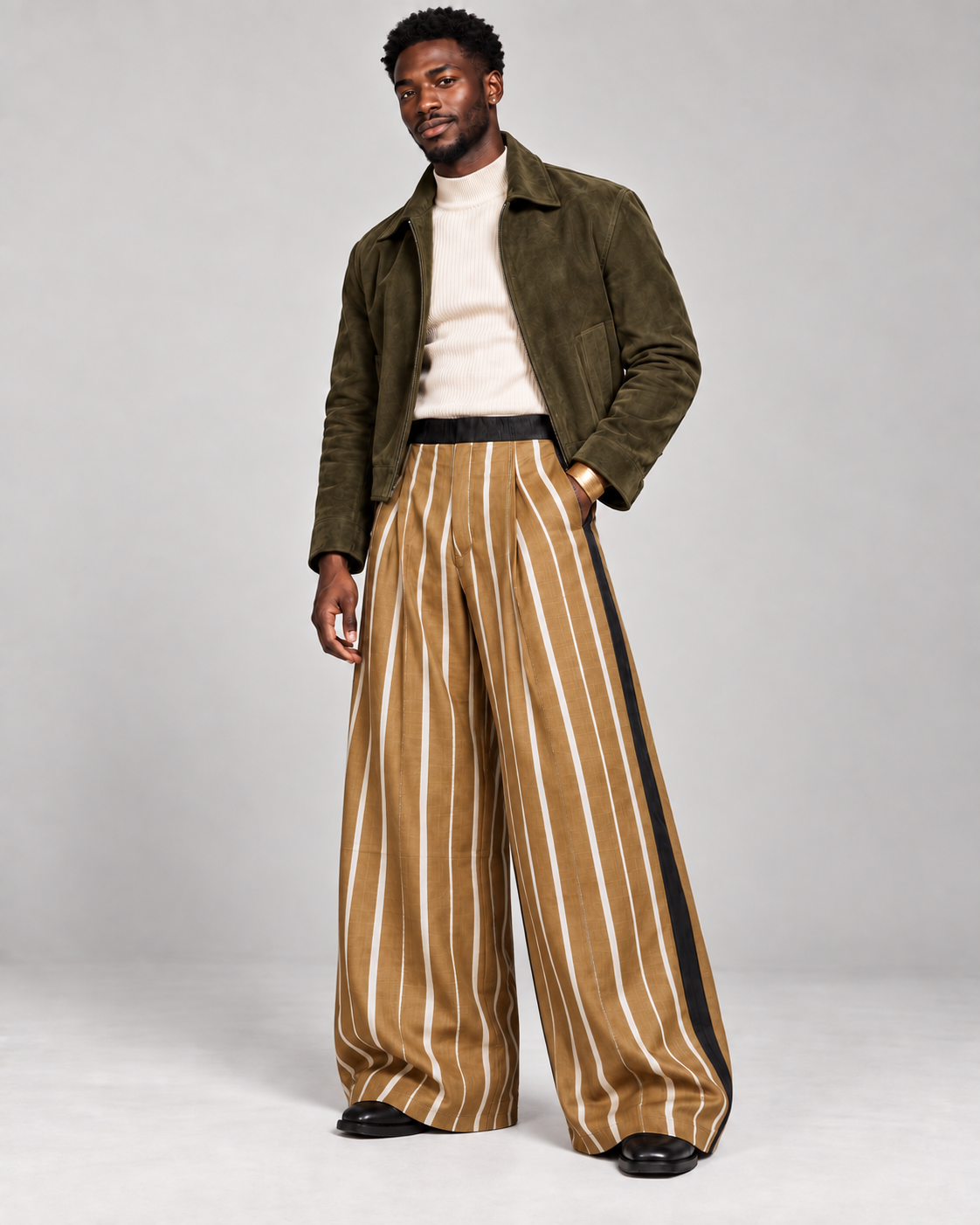 ASO OKE WIDE LEG PANTS (XL)