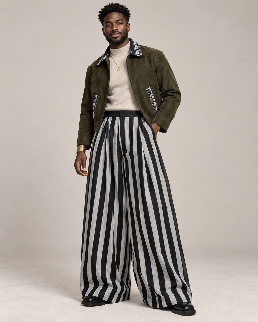 ASO OKE WIDE LEG PANTS (XL)