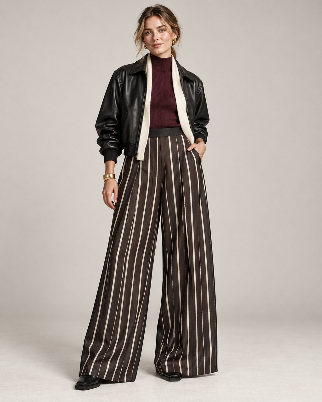 ASO OKE WIDE LEG PANTS (XL)