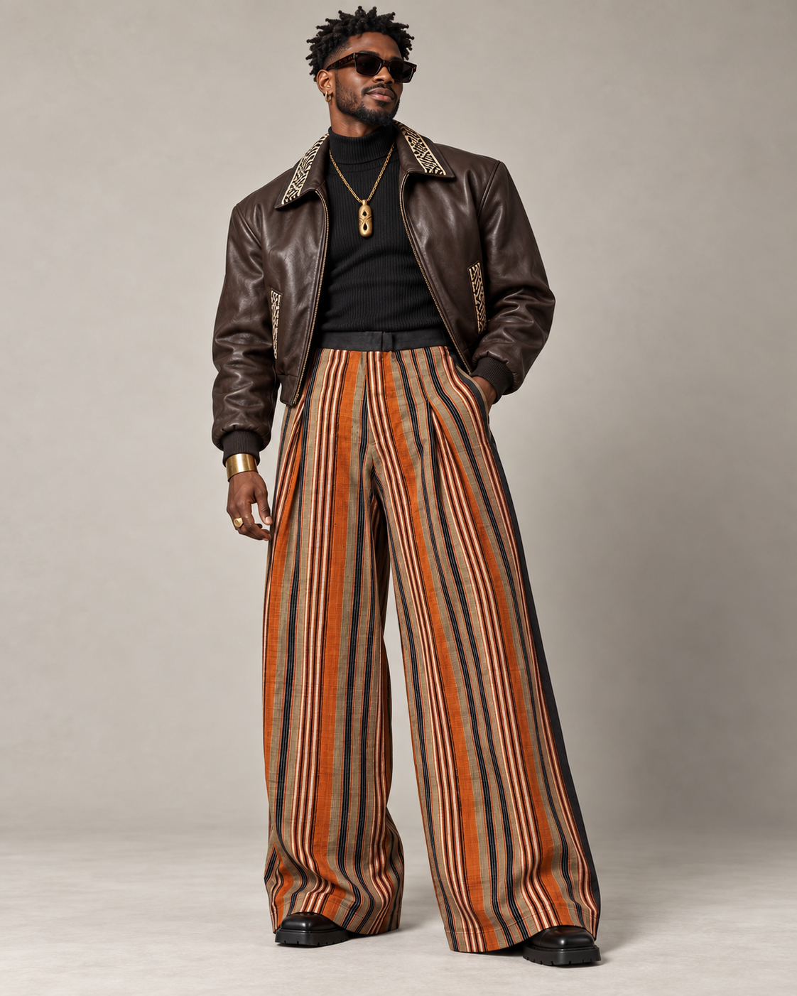 ASO OKE WIDE LEG PANTS (XL)