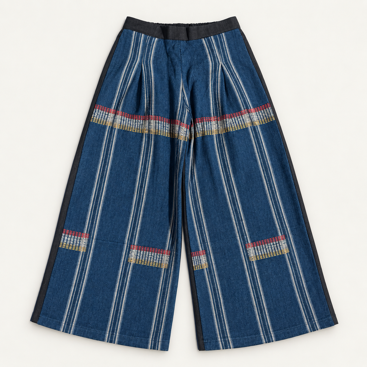 INDIGO WIDE LEG PANTS (M)