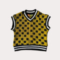 Kids Checkered Vest (Yellow)